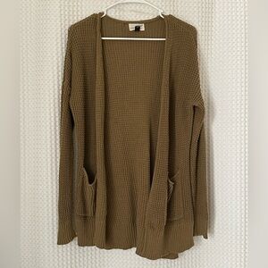 Universal Thread Mustard Yellow Open-Front Cardigan